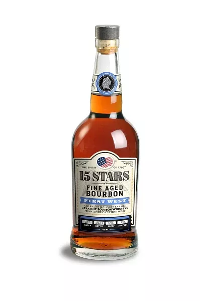 15 Stars 6 Years Old First West Fine Aged Bourbon Straight Bourbon Whi