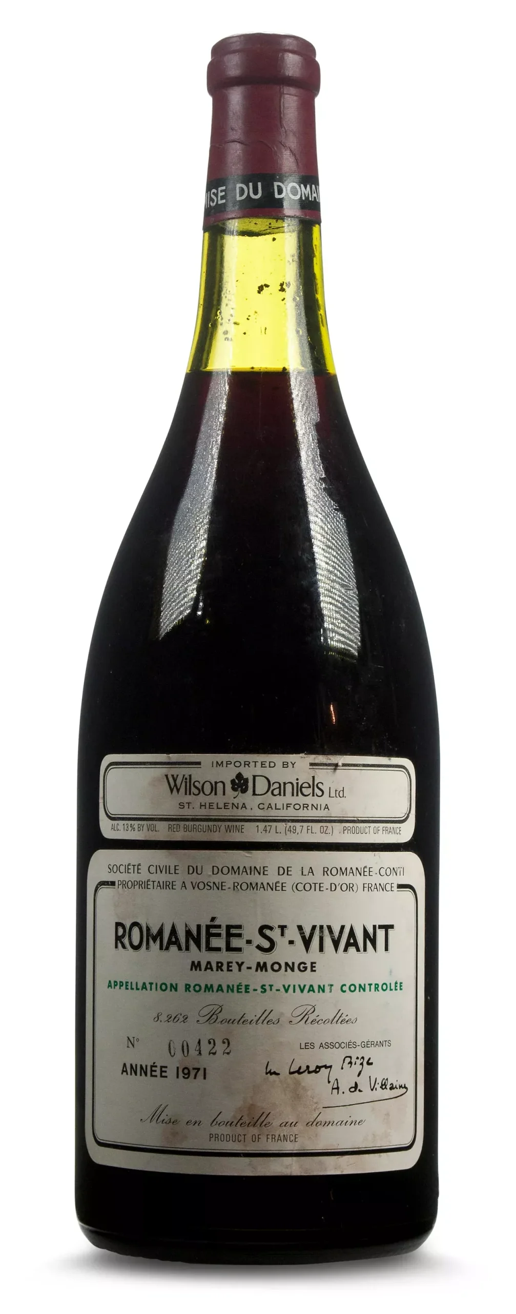 1971 Domaine de la Romanee-Conti Romanee-Saint-Vivant Grand Cru 750ml
