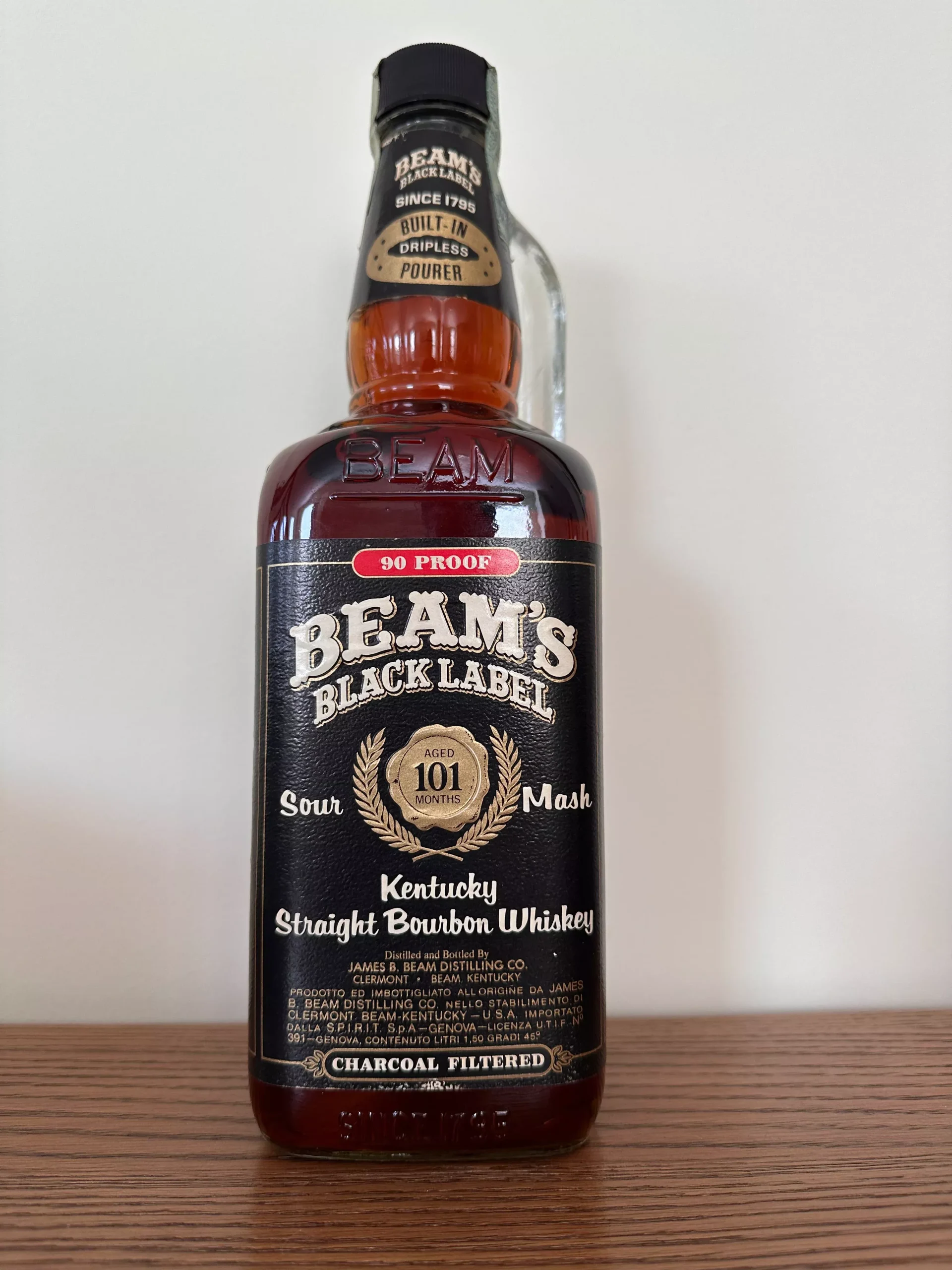 1980 Beam Black Label Sour Mash Kentucky Straight Bourbon Whiskey 101