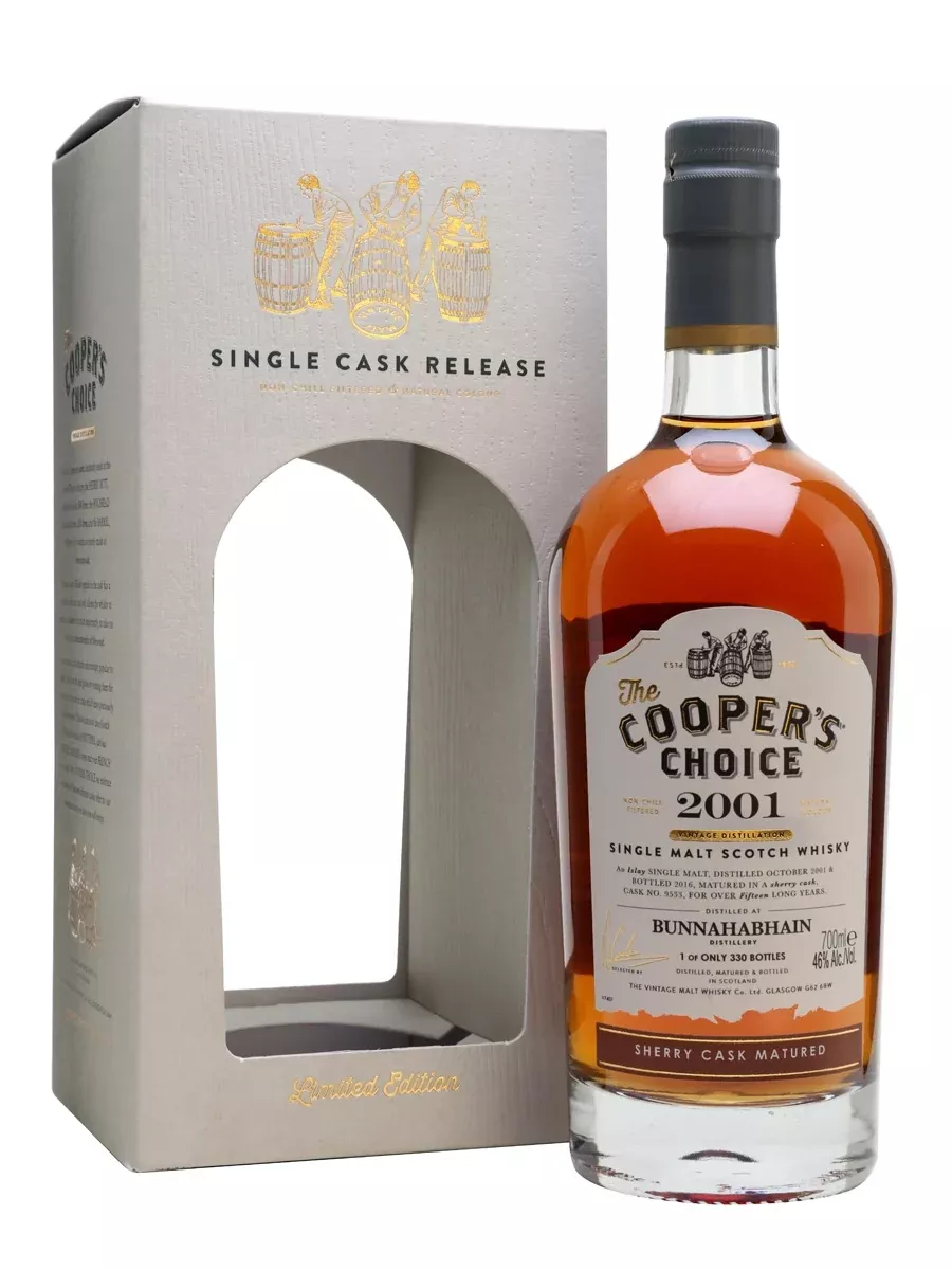 2001 The Cooper's Choice Bunnahabhain Sherry Cask Single Malt Scotch Whisky