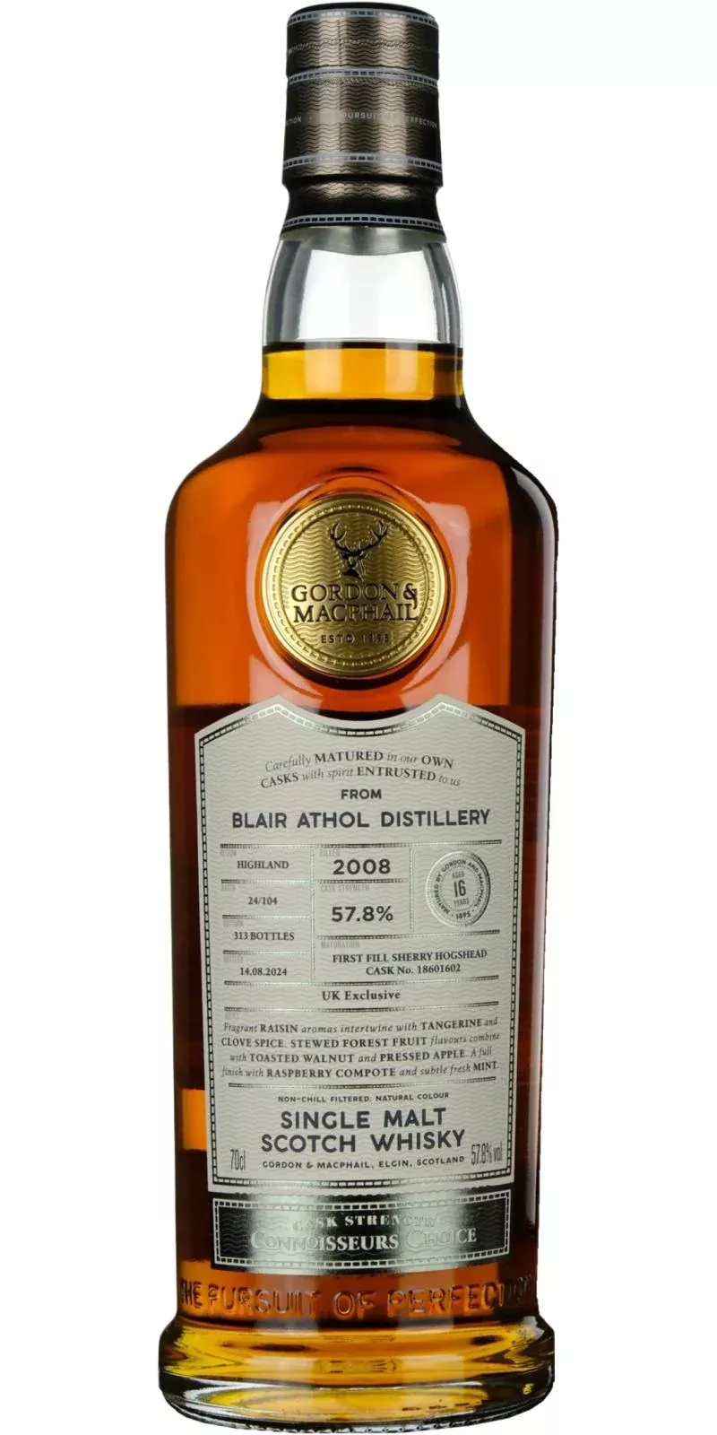 2008 The Single Malts of Scotland 16 Year Old Blair Athol Cask Ref. 70