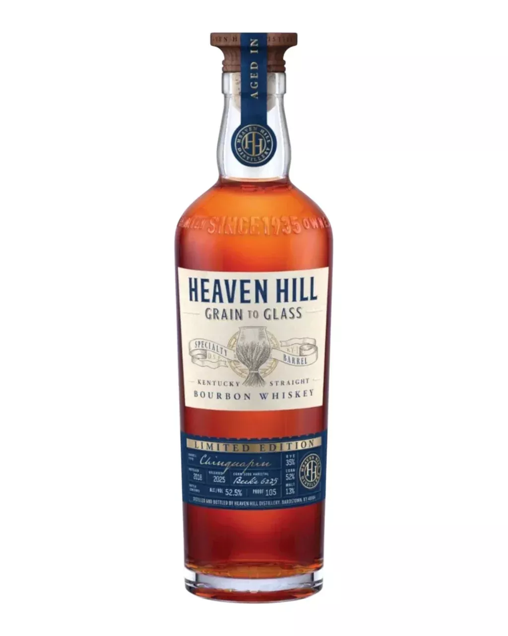2025 Heaven Hill Grain to Glass Speciality Barrel Chinquapin Oak Straight Bourbon Whiskey 750ml