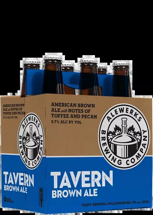 Alewerks Tavern Ale American Brown Ale Beer 12-Oz Bottle 6-Pack