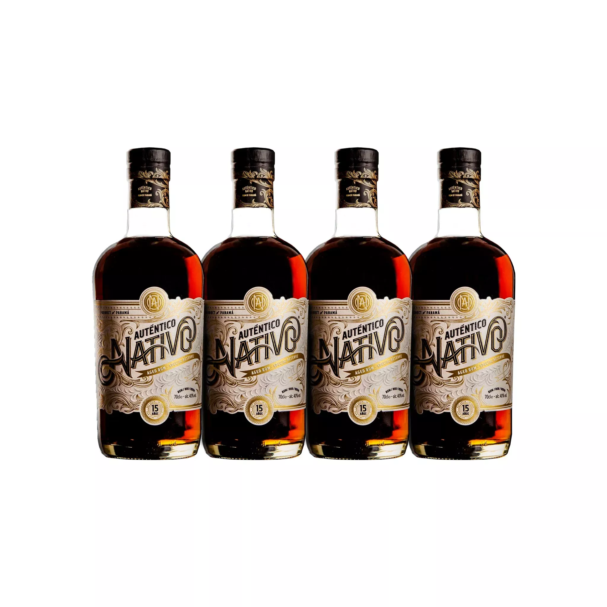 Auténtico Nativo 15 Year Old Special Reserve Rum (4) Bottle Bundle