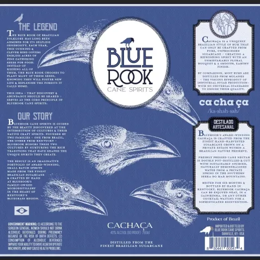 Blue Rook Cachaca 750ml