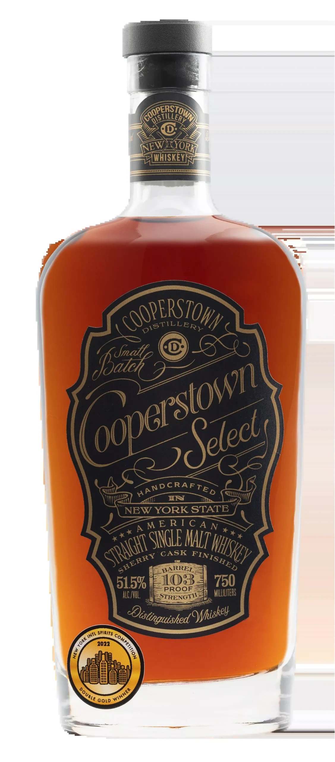 Cooperstown Select Straight American Single Malt Whiskey 750ml