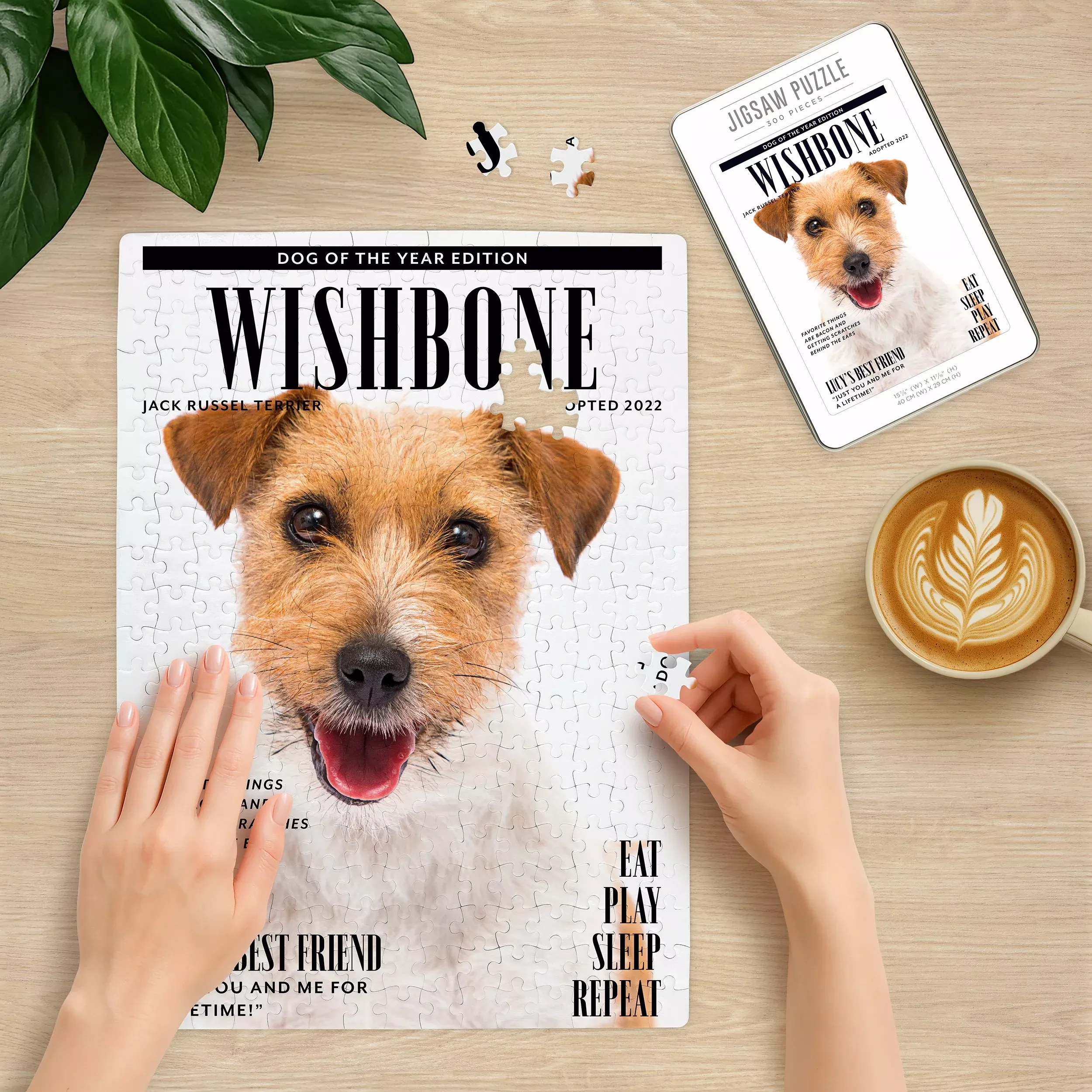Custom Photo Printed 300 Piece Jigsaw Puzzle with Tin - Magazine