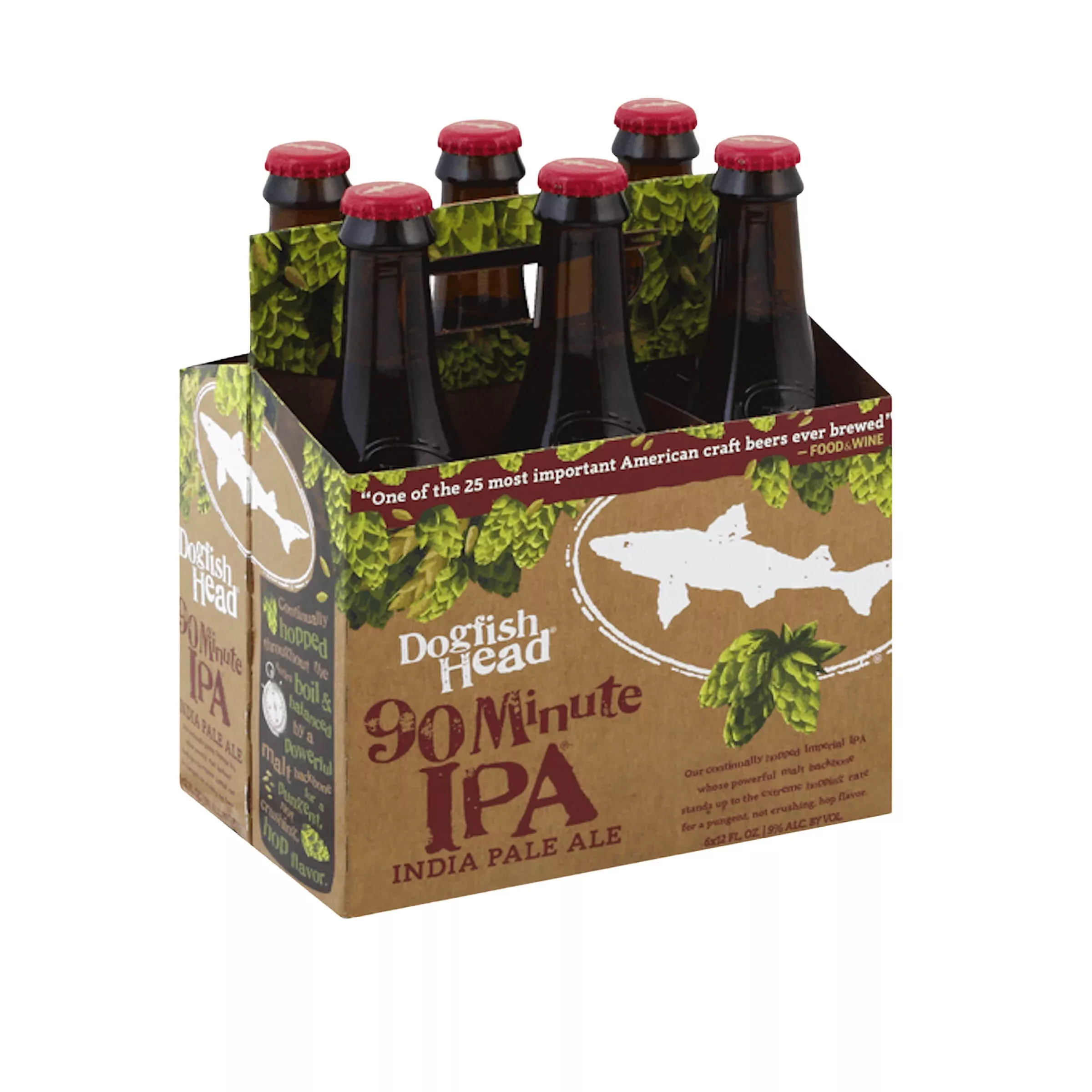 Dogfish Head 90 Minute Imperial India Pale Ale Beer 12-Oz Bottle 6-Pac