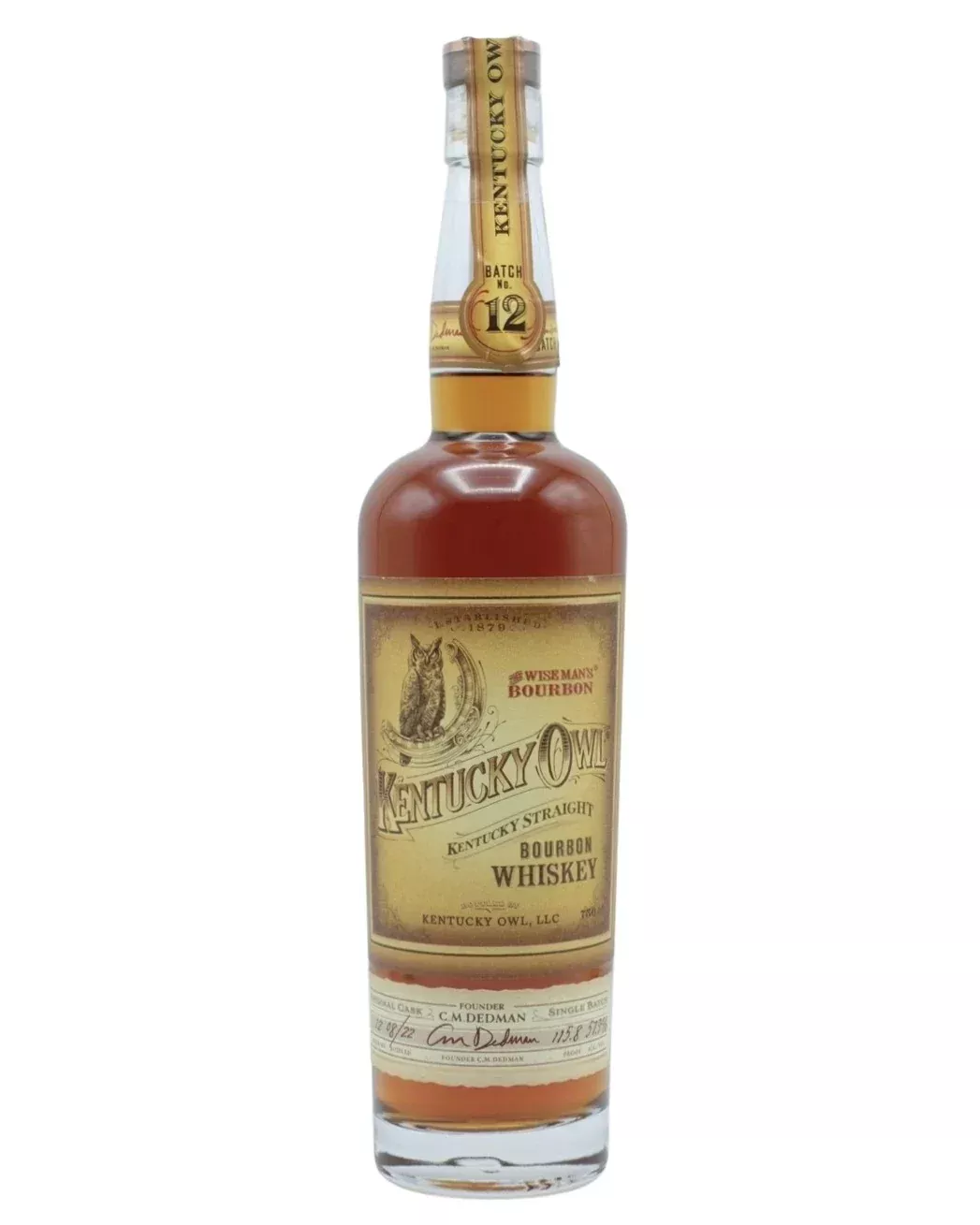 Kentucky Owl Batch 12 Straight Bourbon Whiskey 750ml