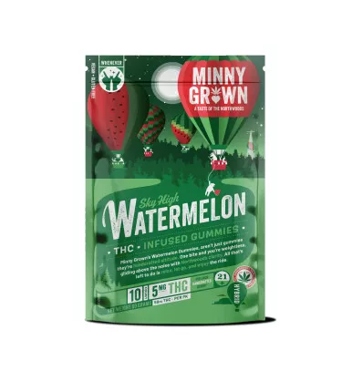 MinnyGrown Watermelon THC Gummies 10ct