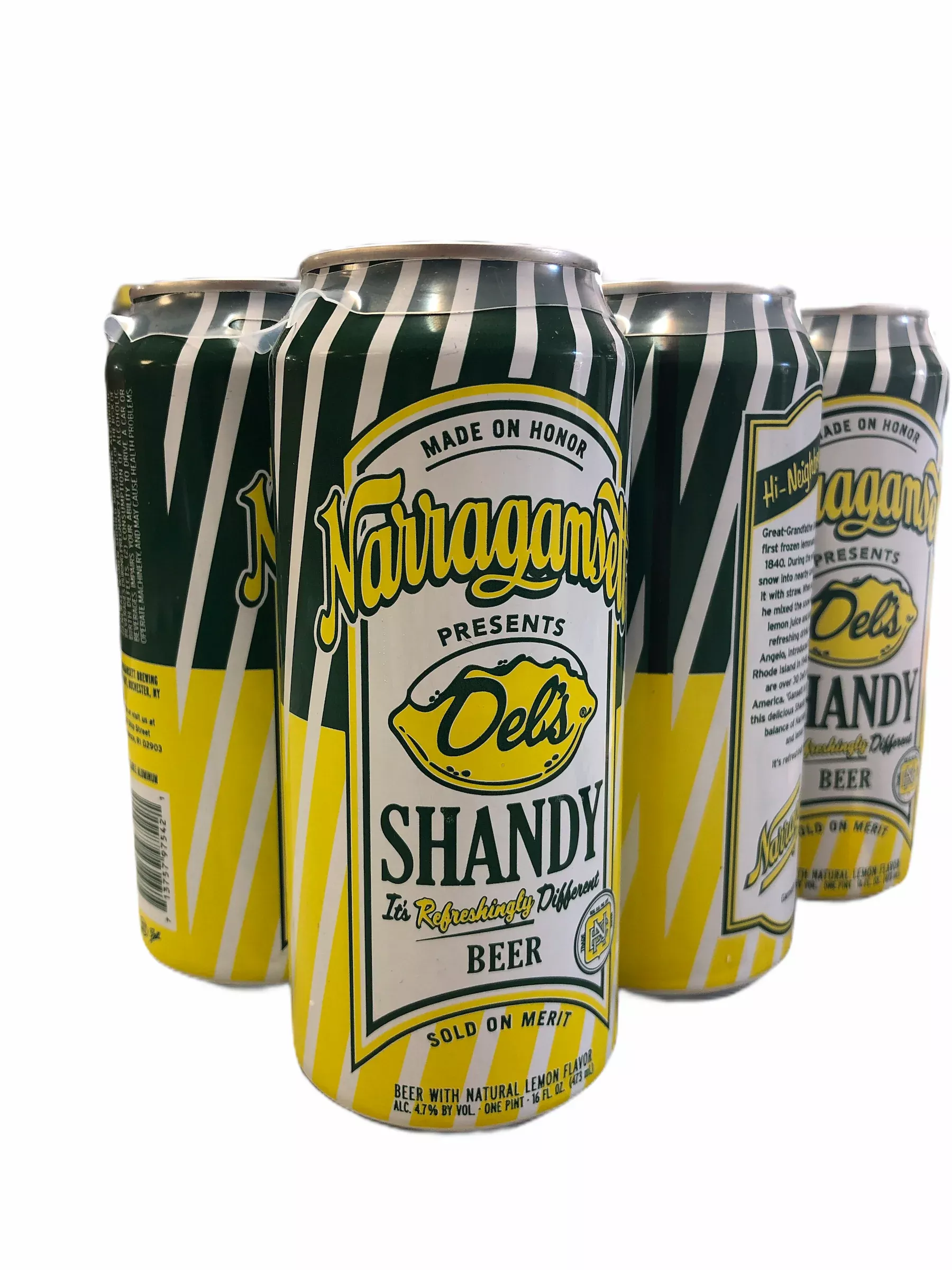 Narragansett Seasonal Shandy Lager Beer 16-Oz Can 6-Pack