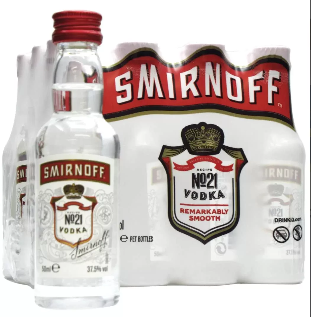 Smirnoff Vodka 50ml Bottle 12-Pack
