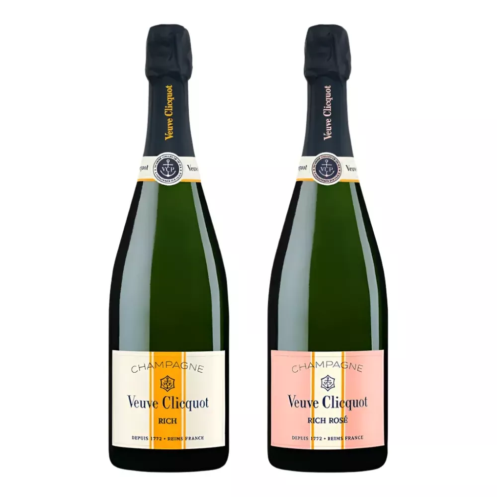 Veuve Clicquot Rich Brut and Rich Rose Champagne 2-Pack