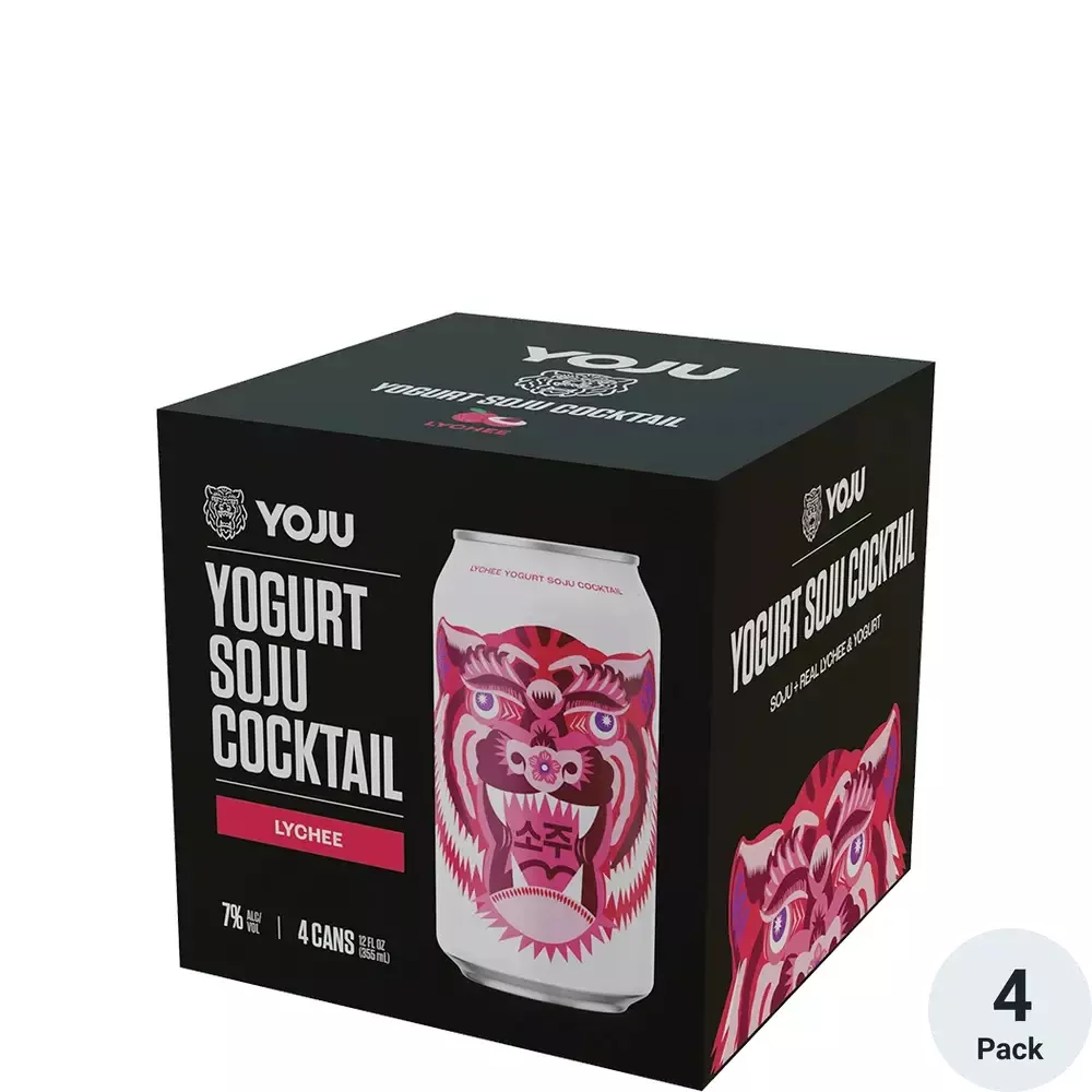 Yoju Lychee Yogurt Soju Cocktail 12-Oz Can 4-Pack